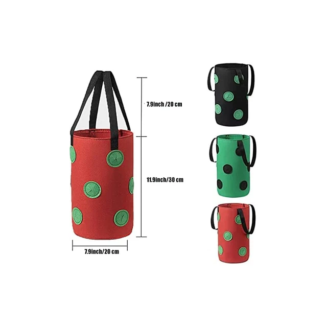 Eper Zöldség Fejjel Lefelé Ültetési Táska Kiváló Minőségű, Nem Szőtt Termesztett Függő Virágcserép Színes Kerti Szerszámok - Image 5