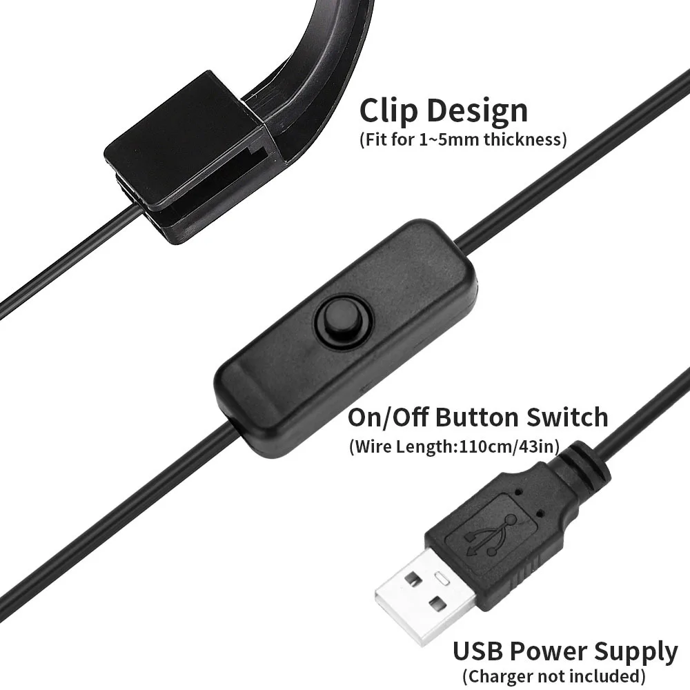 Aquarium Mini Light Led Clip for Plants Aquatic Freshwater Water Grass USB Fish Tank Lamps