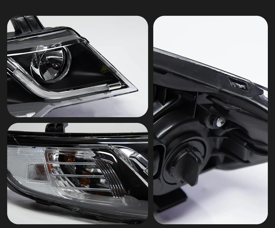 AKD Head Lamp for Kia Forte LED Headlight 2009-2015 Headlights Kia Forte DRL Turn Signal High Beam Angel Eye Projector