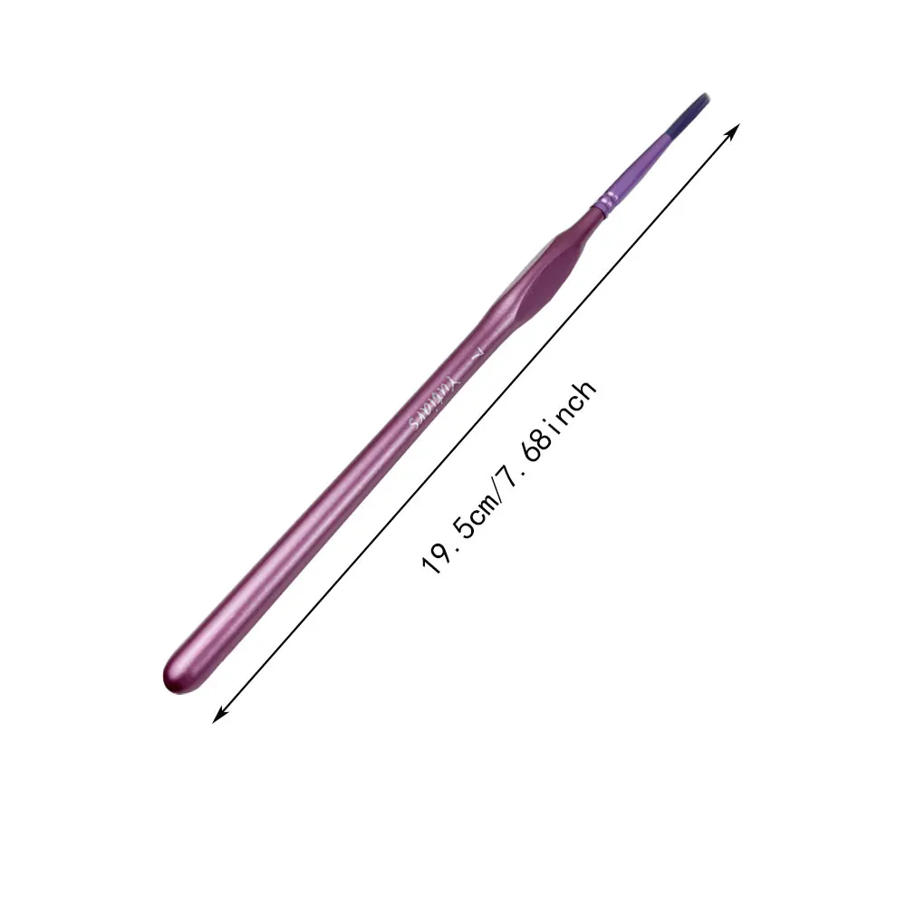 22개 보라색 미니어처 라인 아트 페인팅 펜 나일론 헤어 다양한 모양 펜촉 구아슈 수채화 유화 아티스트 핸드 페인팅