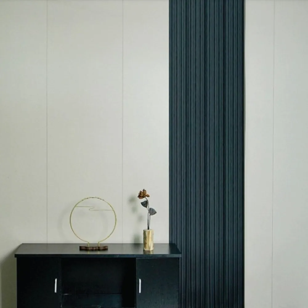 3 Meter Imitation Grille Wall Sticker NBR Foam Waterproof Fluted Wall Panel Moisture-proof Self-adhesive Fluted Wall Trim