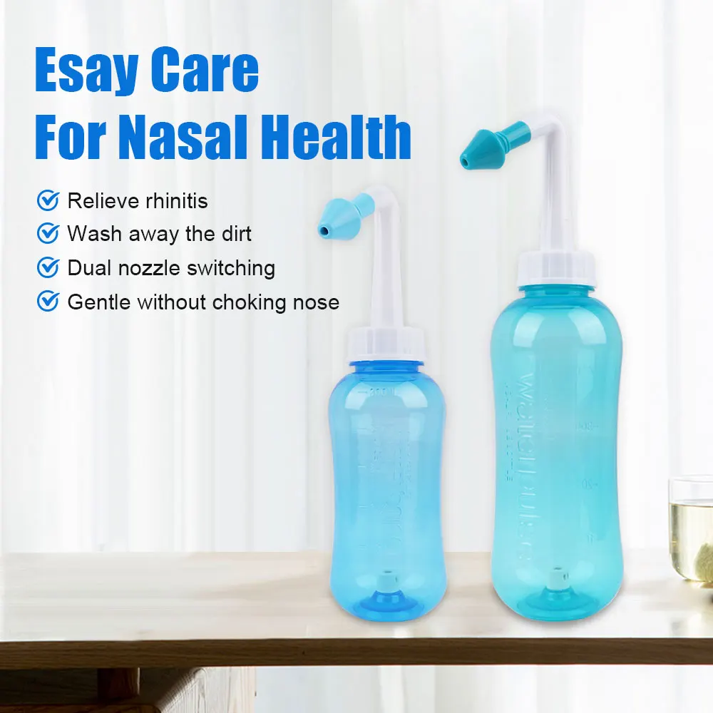 300/ 500ML Nose Wash System Nasal Pressure Rinse Neti Pot Nose Treatment Nose Wash Cleaner