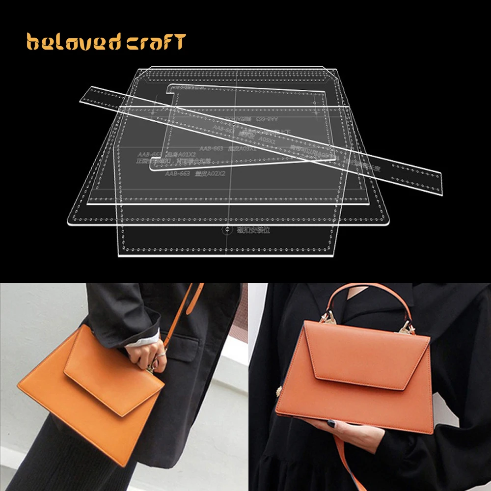 

BelovedCraft-Leather Bag Pattern Making with Acrylic Templates for Women's Single-shoulder crossbody bag