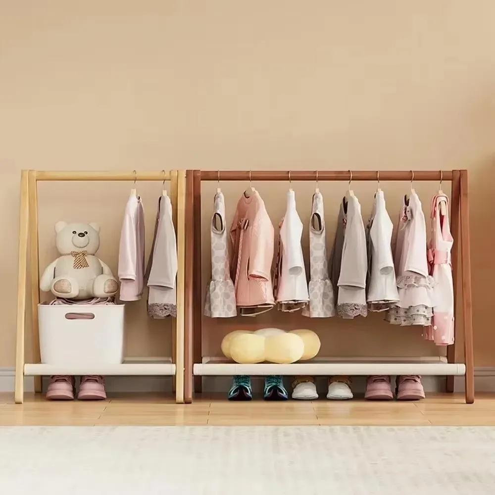 Floor Folding Clothes Hanger Bathroom Hanger Balcony Indoor Household Multiscenario Apply Simplicity Moistureproof Coat Shelf