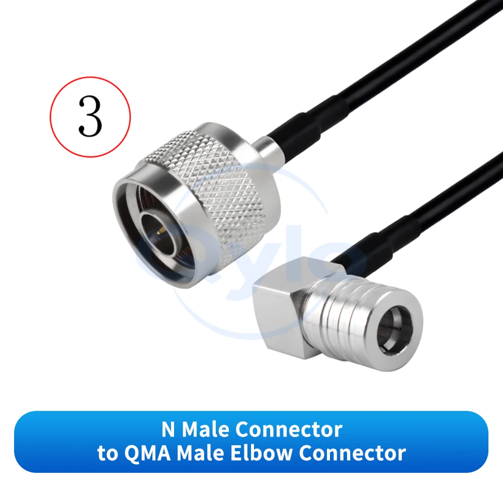 N-auf-QMA-Verlängerungskabel, mehrsträngiges HF-Koaxial-RG58-Kabel, 0–6 GHz N-auf-QMA-Stecker/Buchse, Adapterkabel (1 Stück) – Detail 5