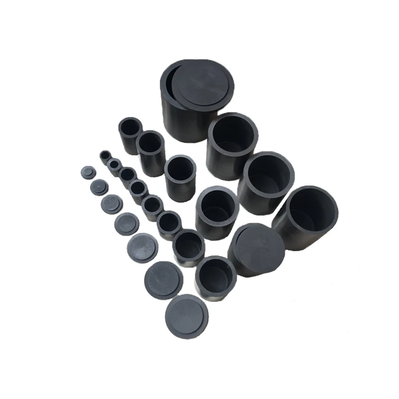 Carbon Melting graphite Crucible with Lid For Melting Gold Silver 1 set