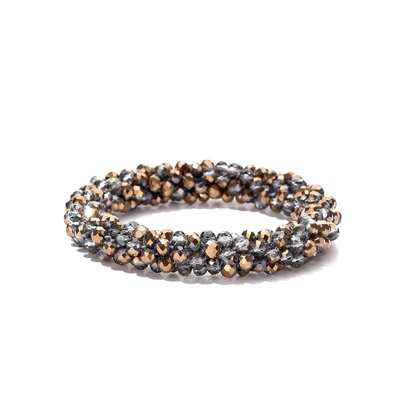 Bohemian Crystal Beaded Stretch Bracelet for Women - Vintage Boho Party Jewelry