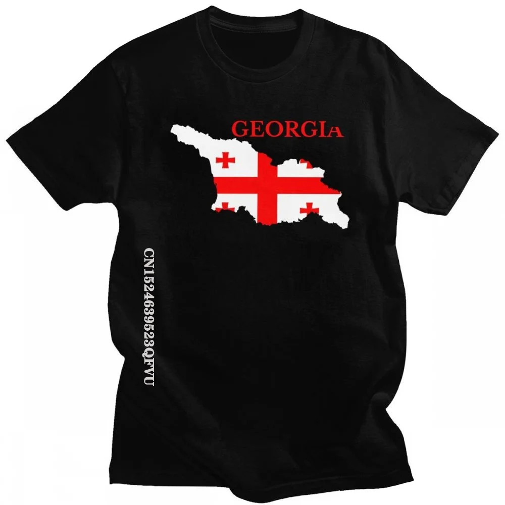 

Anime Georgia Flag Map Tshirts Men Women Mend Printed Georgian Patriotic Tee O-Neck Loose Fit Cotton T Shirt Harajukuandise