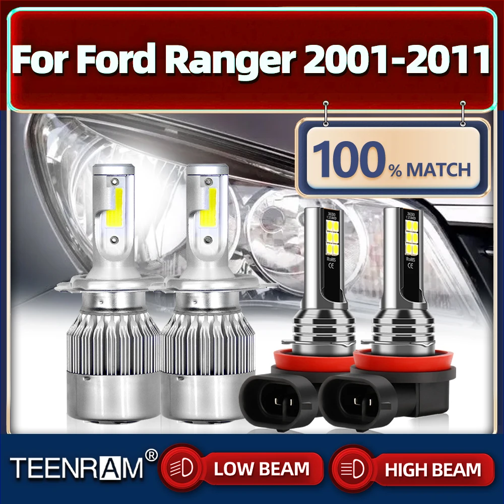 

240W 40000LM Car LED Headlight Bulb Turbo Fog Lamp 12V Auto Headlamp For Ford Ranger 2001-2005 2006 2007 2008 2009 2010 2011