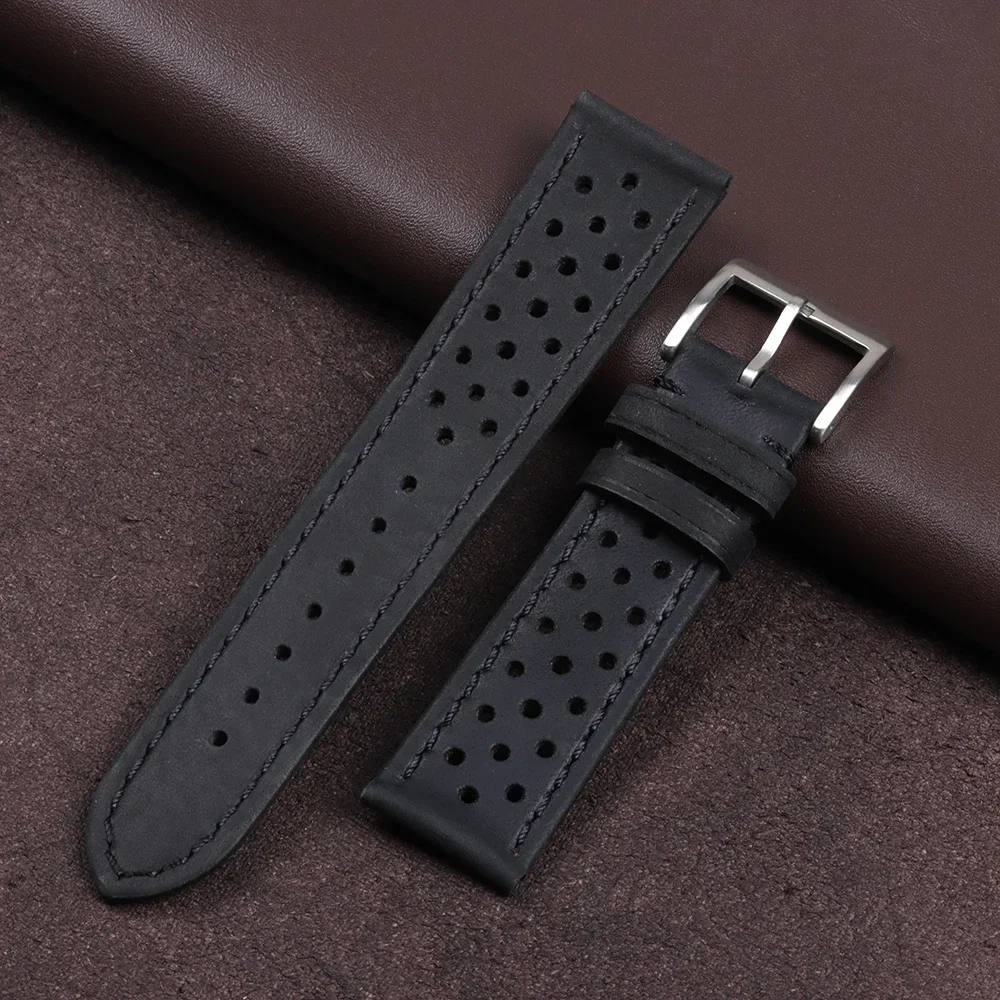 Handmade Vintage Leather Watchband – Breathable Sport Bracelet Accessories