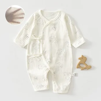 Newborn Baby Summer Clothes Air-conditioning Clothes Pajamas Pure Cotton Thin Male and Female Baby Onesies Romper