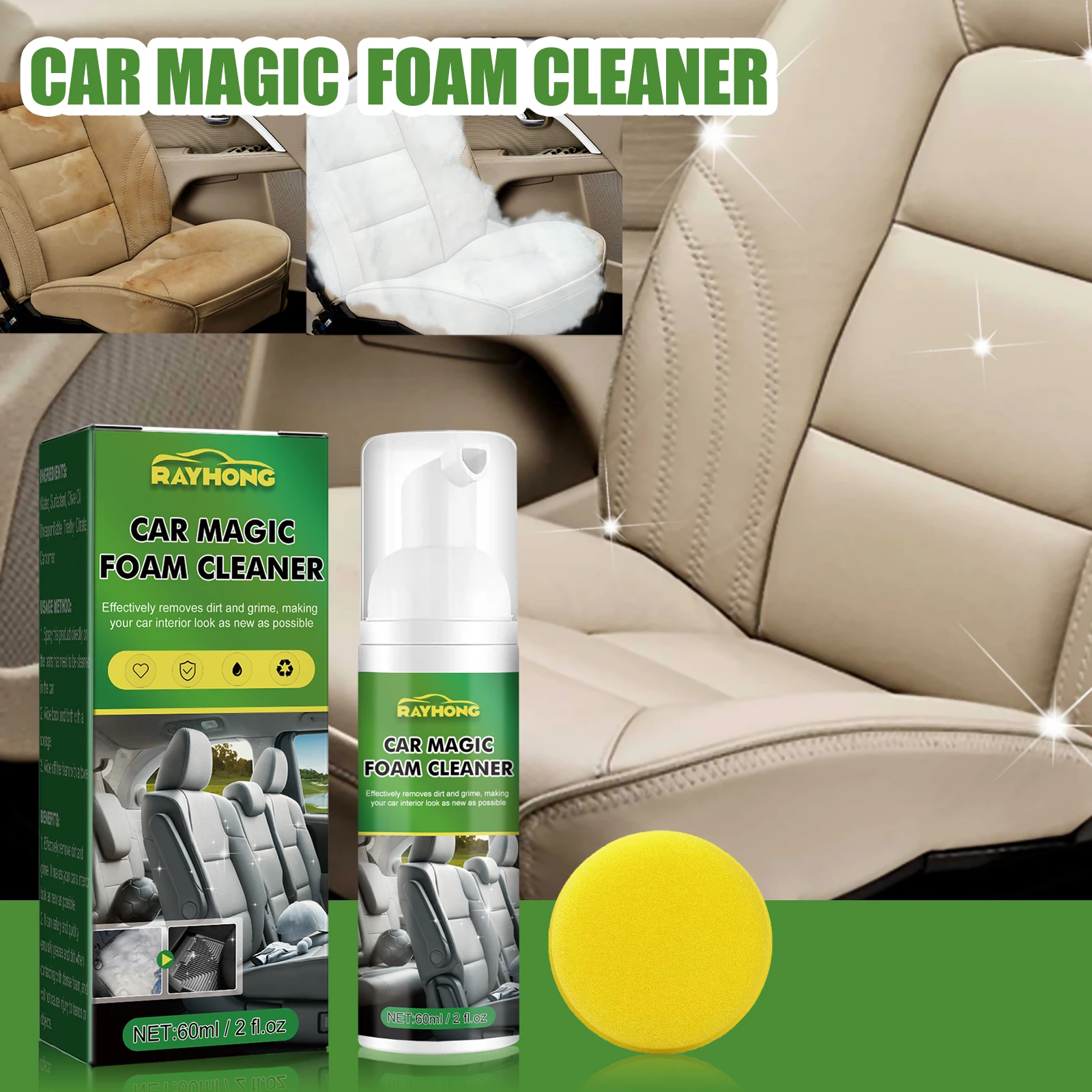 CarMagicFoamCleanerHighEffectiveFoamAllPurposeCleanerforCar