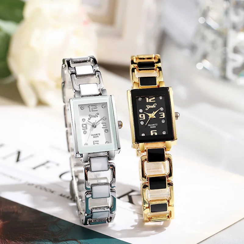Elegant Women's Quartz Watch - Stylish Square Dial, Alloy Band, Black Strap, Non-Rechargeable Button Battery, Perfect for Casual