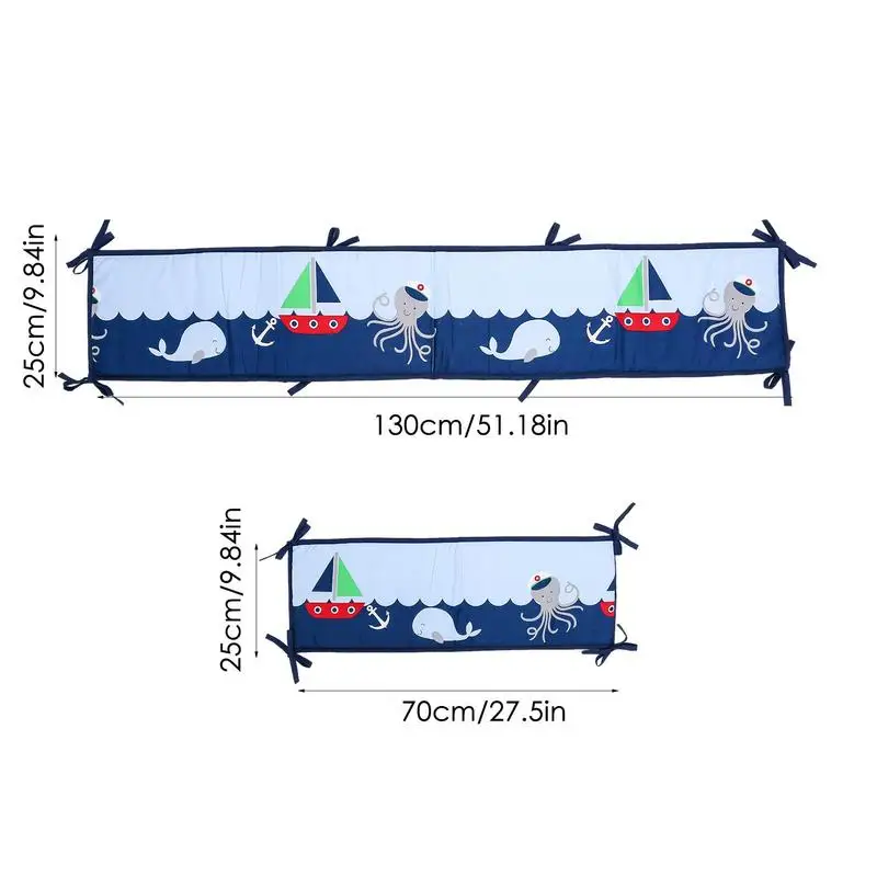 Baby Bed Rail Guard 4PCS Bed Bumpers For Toddler Safety Rails For Children Baby Proofing With Strap Crib Cushion &