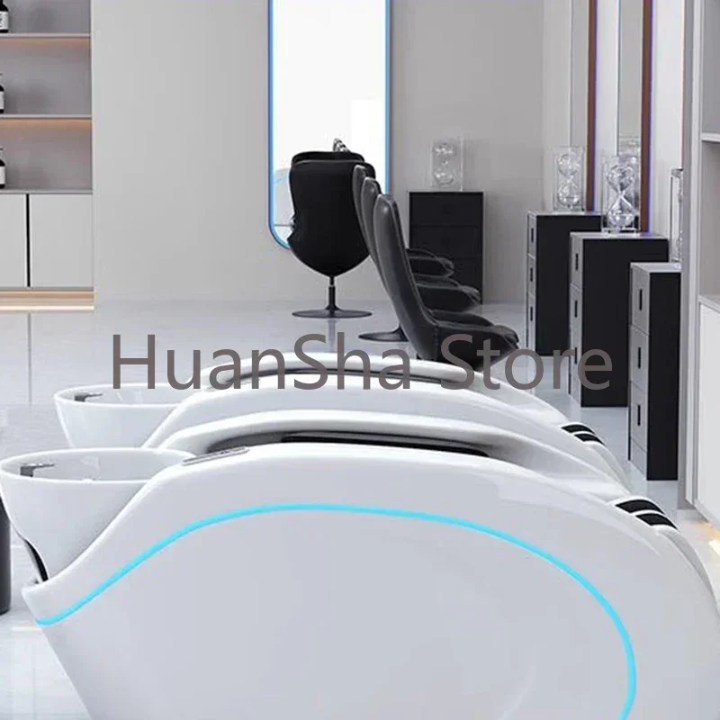 Professional Treatment Salon Chair Head Spa Luxury Massage Shampoo Chair Hair Washing Fauteuil Coiffure Beauty Furniture LJ50SC