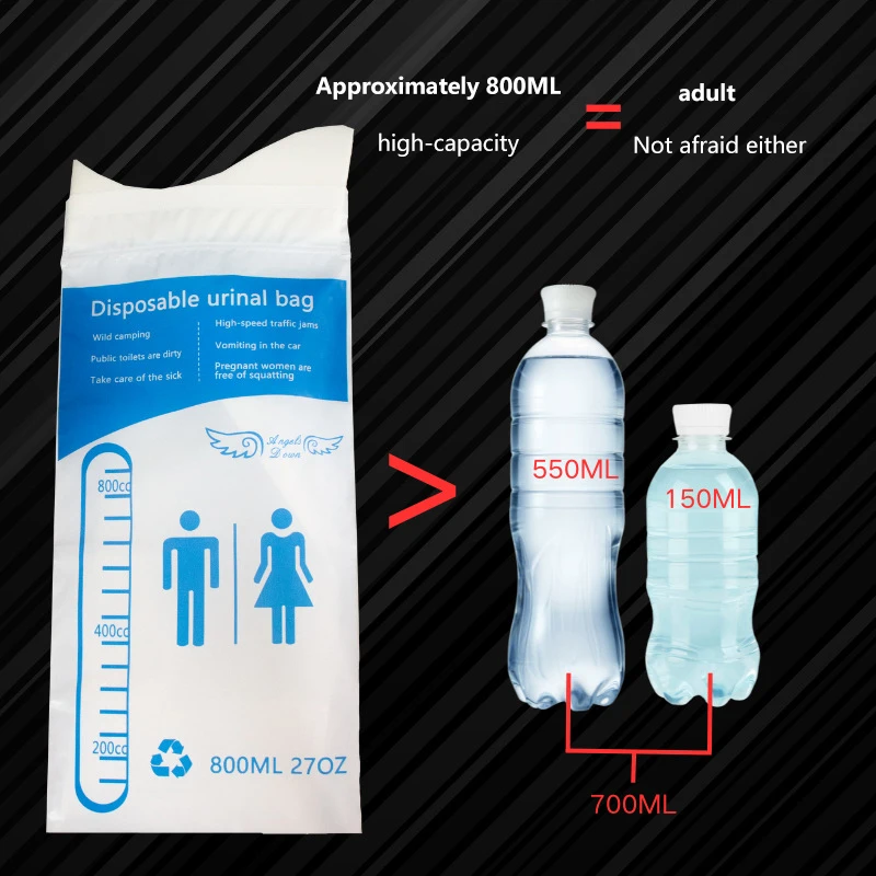 Disposable Vomit Bag,Urine Bag,Disposable Urine Bag,Disposable Toilet Bag 1PC Auto Outdoor Travel Emergency Disposable WC Vomiting Bolsas For Woman Man Children 700/800ML Portable Car Toilet Urine Bag