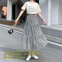 Casual Vintage Women Skirt Matching Chic Lady's White Skirt Sweet Girl's Cake Skirt Elastic Waist A-Line Mid Length Flare Skirt - Image 5