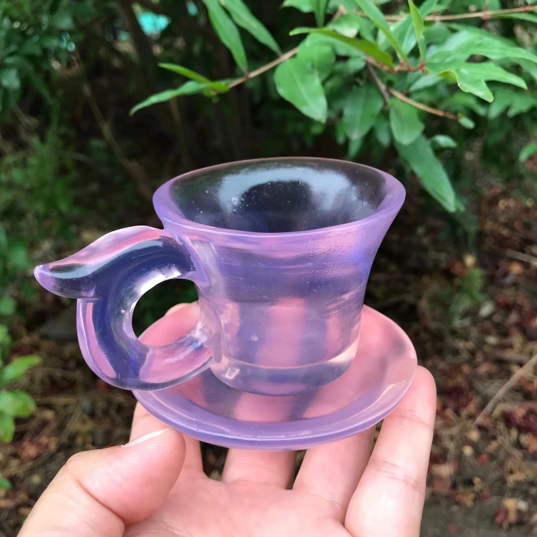 

New!!!!!!!!!!!! Natural Pink Opal Cup And Saucer Simple Milk Juice Mug Breakfast Cups Afternoon Tea Cup And Dish Coffee Utensils