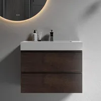 30 Inch Bathroom Vanity with Sink with Overflow, Large Storage Wall Mounted Floating, Basin Minimalist Bathroom Sink Cabinet 1