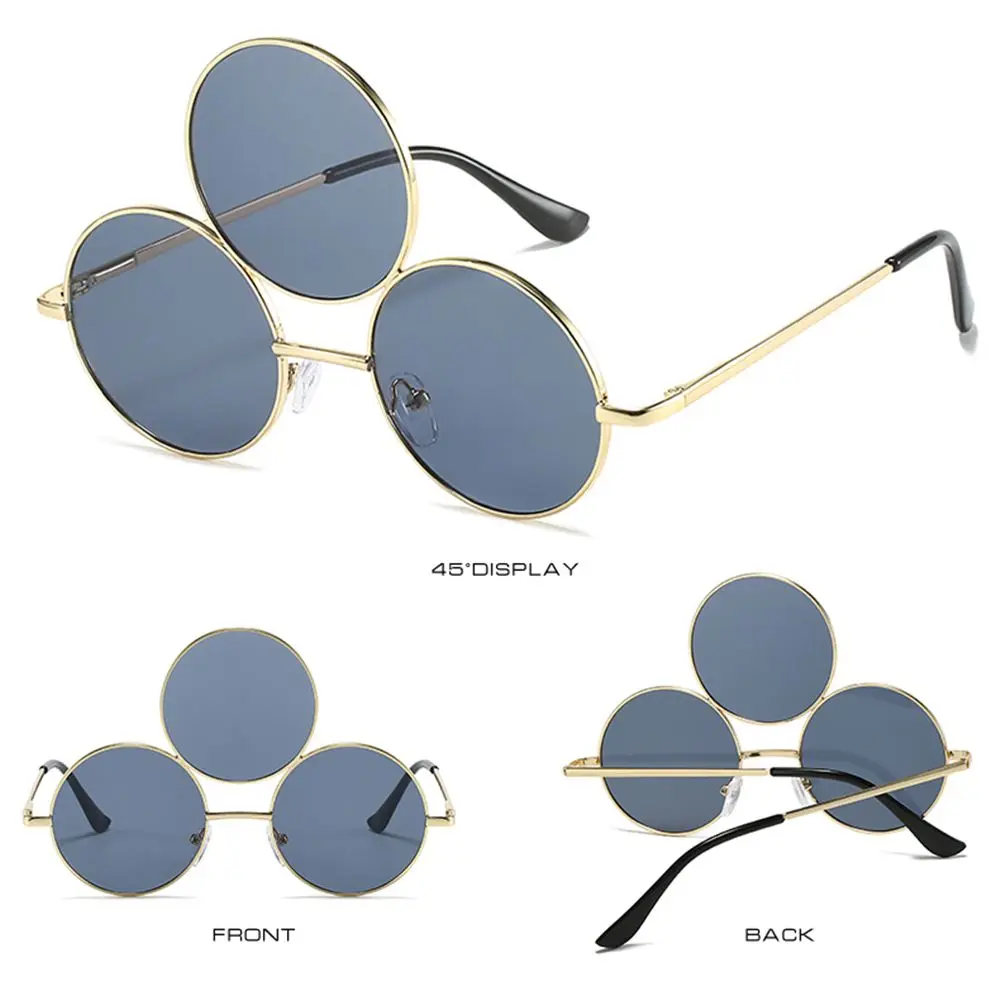 Dritte Augen Sonnenbrille Neuartiger chinesischer Stil Erlang Gott Drei Augen Brille Lustige Party Halloween Cosplay Brille – Detail 3
