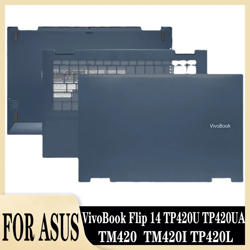 

New Laptops Case For Asus VivoBook Flip 14 TP420U TP420UA TM420 TM420I TP420L Series LCD Back Cover Palmrest Bottom Shell