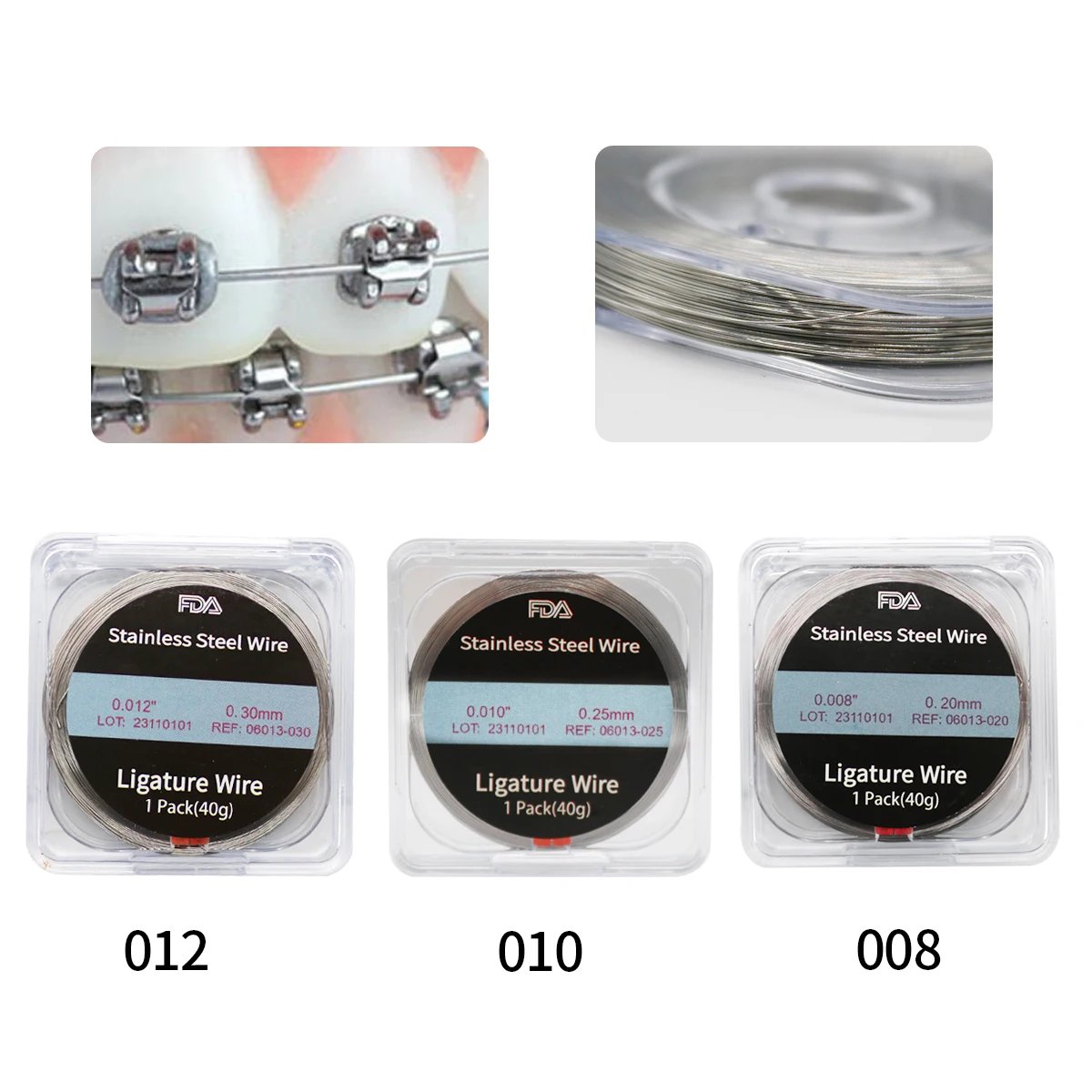 

Ready Stock~50g/Roll High Quality Dental Orthodontic Ligature Stainless Steel Wire Roll