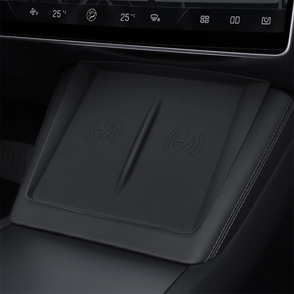 Silicone Central Control Phone Wireless Charging Pad Scratch-Resistant Mobile Phone Non-Slip Mat for Tesla Model 3 Highland