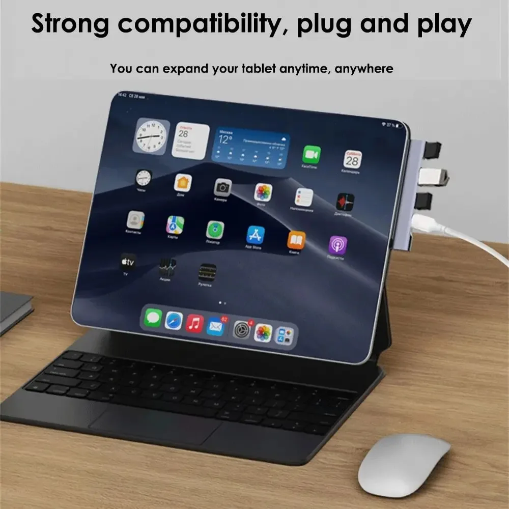4-in-1 USB C HUB 3.0 PD 60W Type C 3.1 Multi Ports USB Splitter OTG Adapter For
