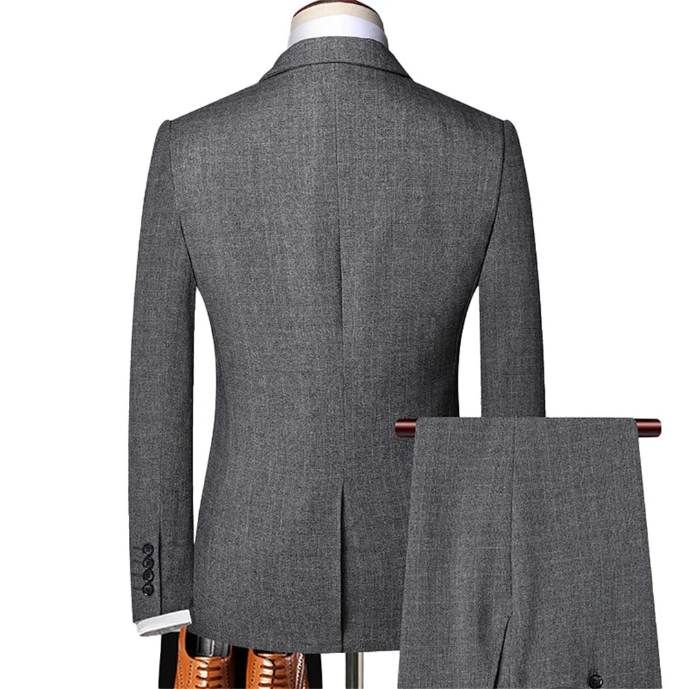 Elegant Male Suit 2023 New in Retro Gentleman Classic Luxury Plaid Mens  Formal Business Slim Suit 3Pces Set Groom Wedding Suits