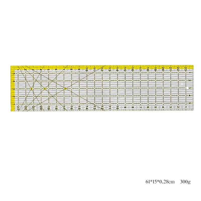 Quilting Ruler Acrylic Quilters Ruler For Easy Precision Cutting Fabric Paper, For Quilting, Sewing & Crafts Template Durable