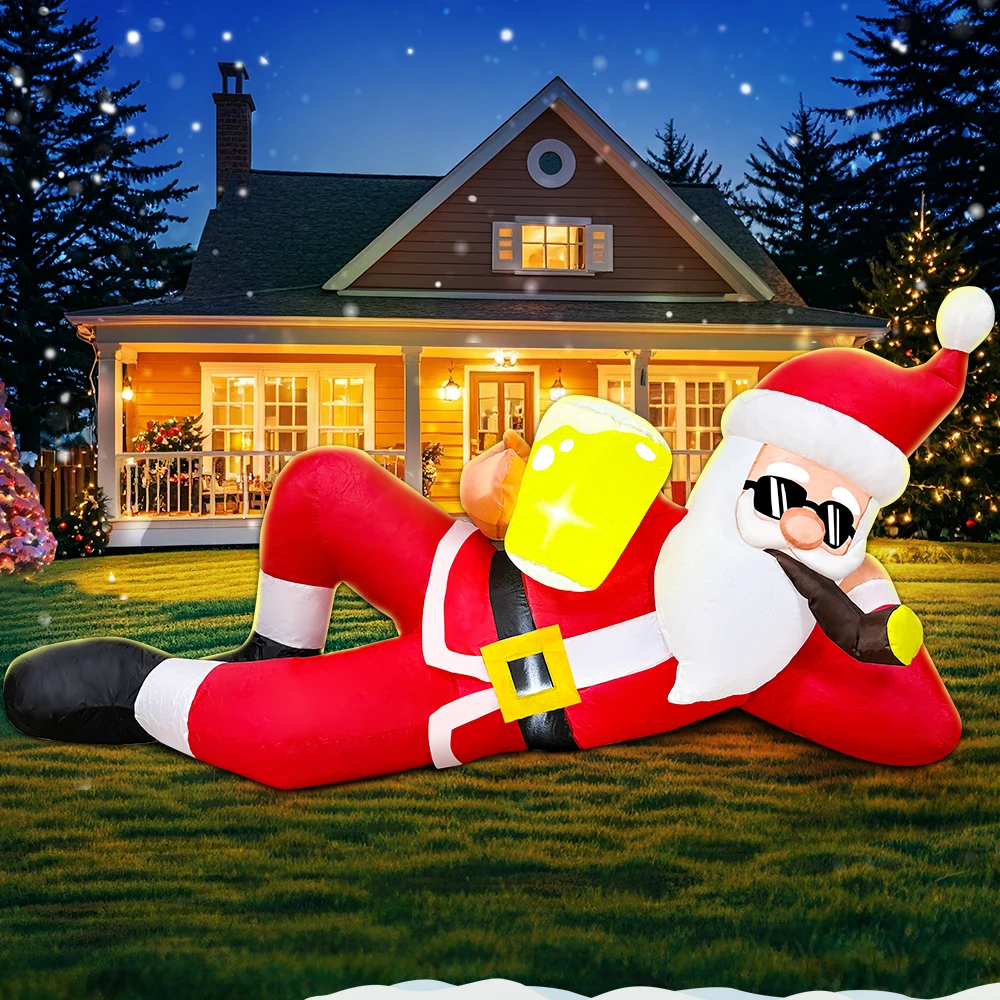 thumbnail image 1 of Muñeco de nieve inflable caliente Papá Noel Feliz árbol de Navidad Arco Decoración para el hogar al aire libre Luz LED Decoración para fiestas de Año Nuevo Regalos, 1 of 5