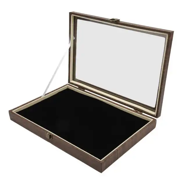 Vitrine Transparente à Broches 28x20x5 Cm - Présentoir Pour Badges, Médailles, Collection
