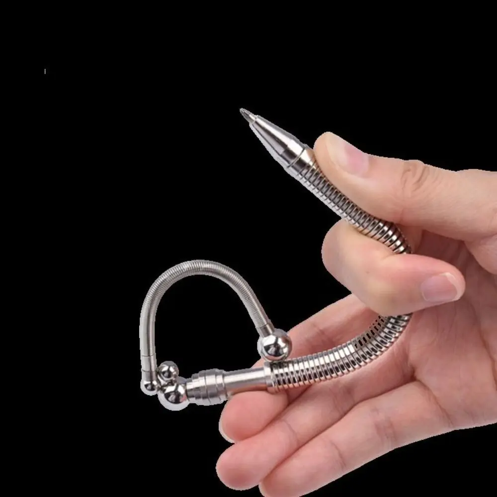 New Metal Fidget Pen Spring Decompression Toy Magnetic Pen School Office Stationery Ballpoint Magnetic Metal Writing Toy multifunction pen