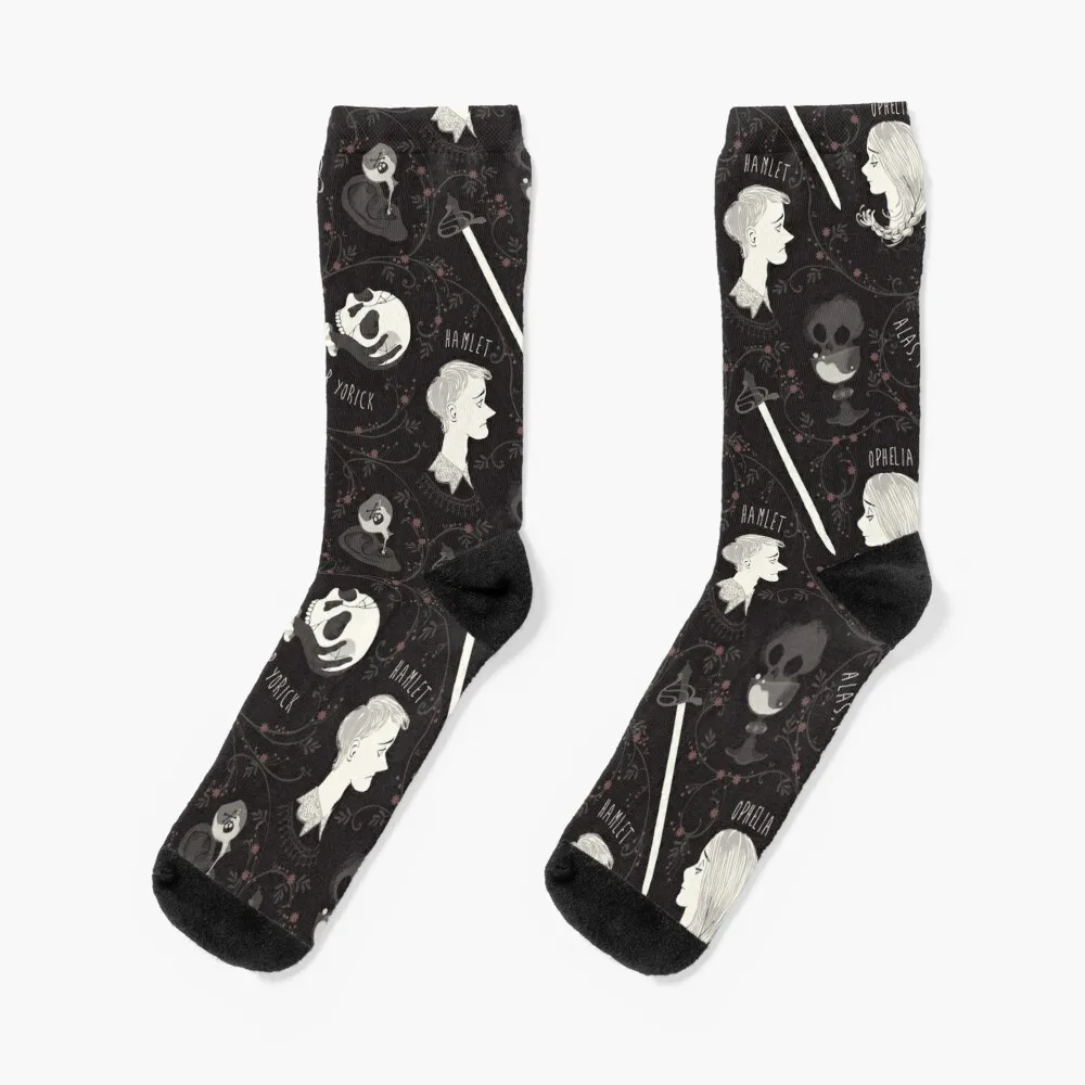 Shakespearean pattern - Hamlet Socks loose Run Socks Women Men's макбет гамлет macbeth hamlet