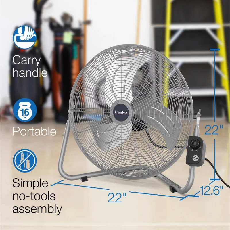 Lasko 20 Max Performance Pivoting High Velocity Floor Fan with Wall Mount  Option, 2265QM fan cooling fan - AliExpress