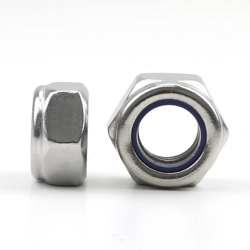 Nylon Lock Nut 1-50pcs Stainless Steel Insert M2 M2.5 M3 M4 M5 M6 M8 M10 Self Locking for Car Appliance