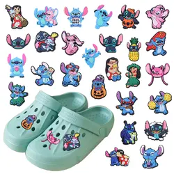 1-27Pcs Adorable Cartoon Lilo & Stitch Garden Shoe Buckle Charms Boys Girls Fashion Decorations DIY X-mas Gifts