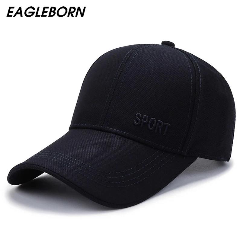 

EAGLEBORN New Men Hat Long Brim Men Baseball Embroidery Sport Fashion Simple Casual Sun Hat Snapback Summer Cap Dad Hat for Men
