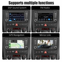 Linux 7 Inch Wireless CarPlay For Apple Android Auto Car Radio For Audi A3 8P S3 2003 2004-2012 GPS Stereo Multimedia RDS BT 4