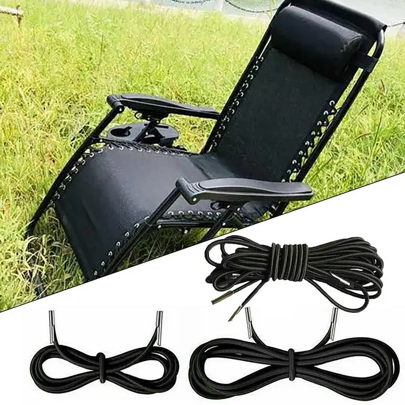 4Pcs/set Universal Sun Lounger Rope Cords Replacement Recliner Elastic Chair  Rope Garden Zero Gravity Chair