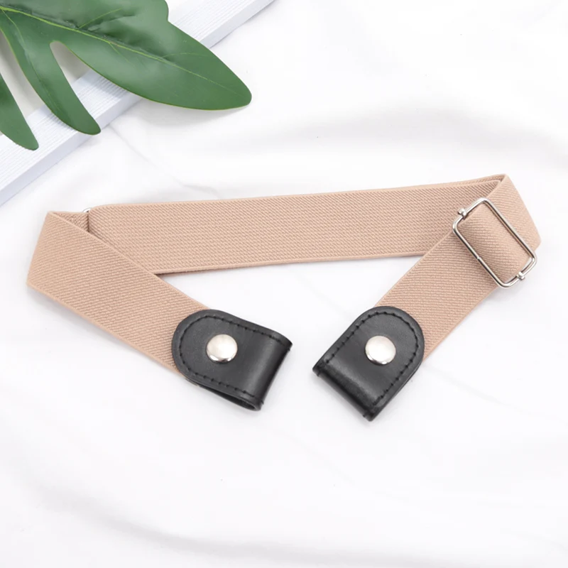 Adjustable Buckle-Free Belt for Women Girls Jeans Pants Dress No Buckle Stretch Elastic Waist Belt, No Bulge, No Hassle Belts