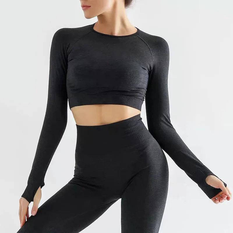 

Yoga Set Seamless Sportswear Yoga Suit Fitness Clothing Gym Sports Suits Workout Running Clothes Legging Sets For Women 2 -Piece