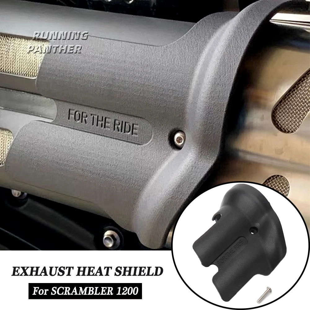 

Новый мотоциклетный черный изогнутый глушитель выхлопной трубы тепловой щит крышка защитные аксессуары для скремблера 1200