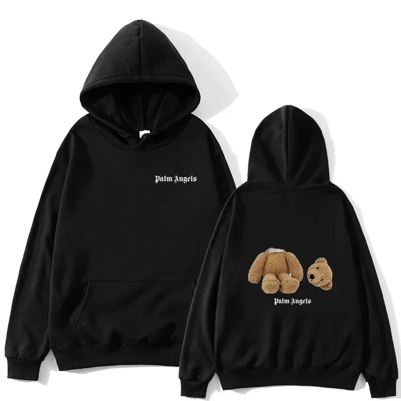 

Autumn and Winter Men's New Long sleeved Hoodie Teddy Bear Printed Pullover Clothing 2YK Men's and Women's Hoodie