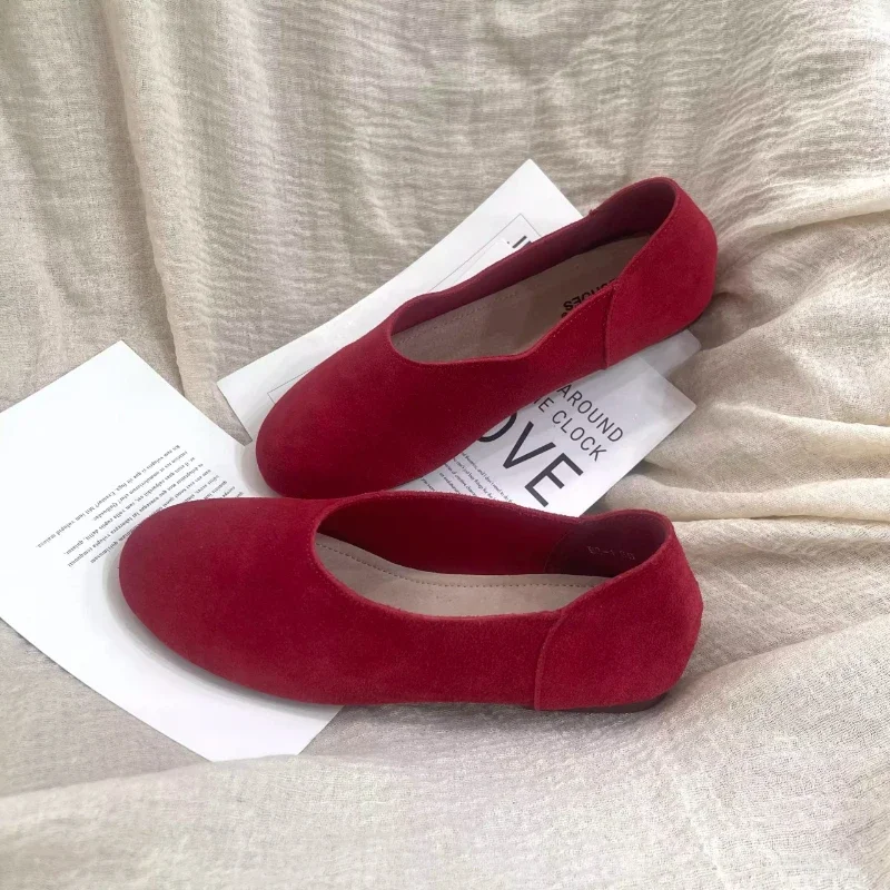 2025 neue frauen Mokassins Herbst Weiche Frau Einfarbig Faulenzer Einfache Kausalen Damen Ballett Flache Schuhe Nicht-slip flache Schuhe – Detail 16
