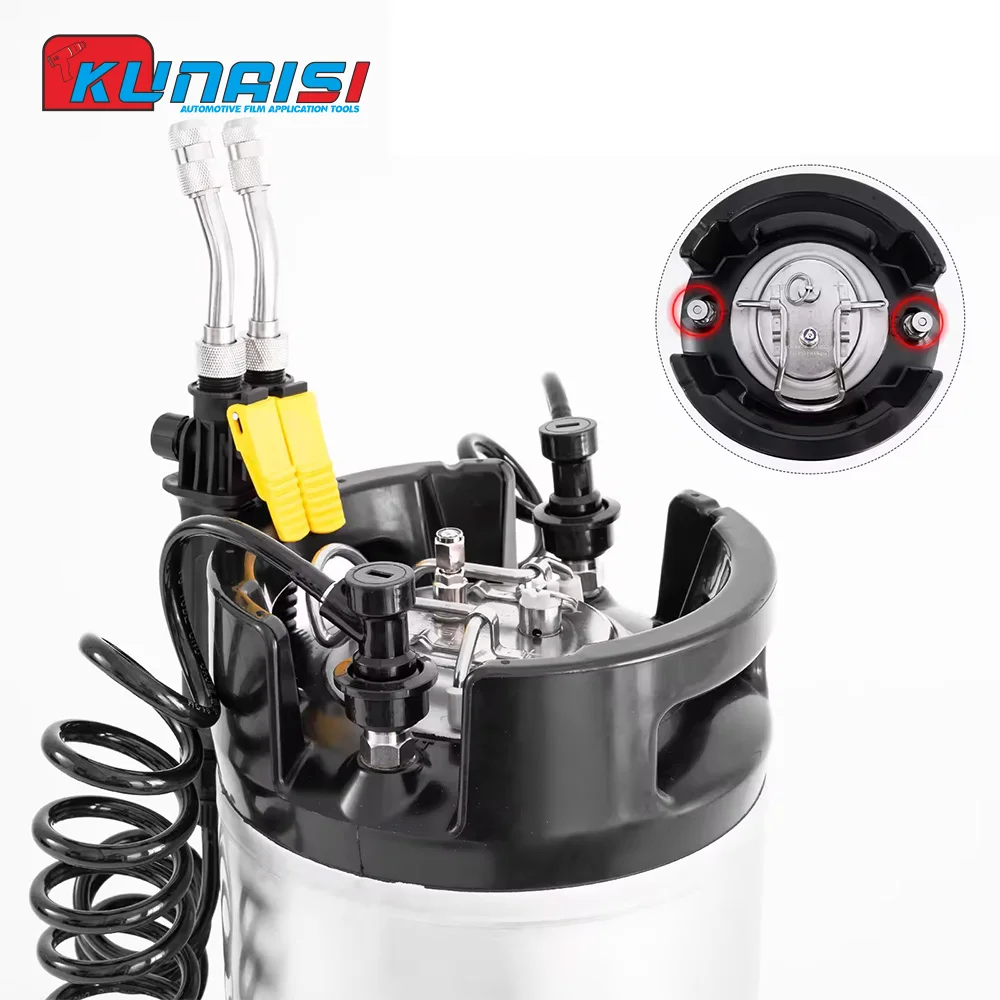 KUNAISI 19L portable tint keg pressure car wash tank car wash ppf sprayer tpu window tint keg tools water spray Cleaning