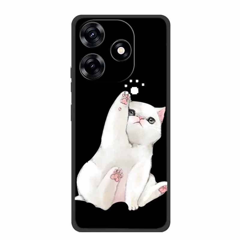 Premium Black Silicone Soft Phone Case - 6.6 Protective Back Cover Shell