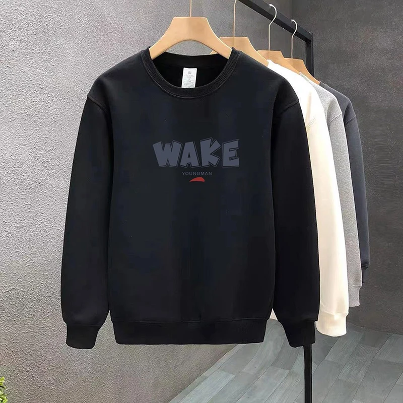 Fashion O-Neck Loose Printed Letter Sweatshirts Men's Clothing 2023 Autumn Winter Oversized Casual Pullovers Korean Sweatshirts