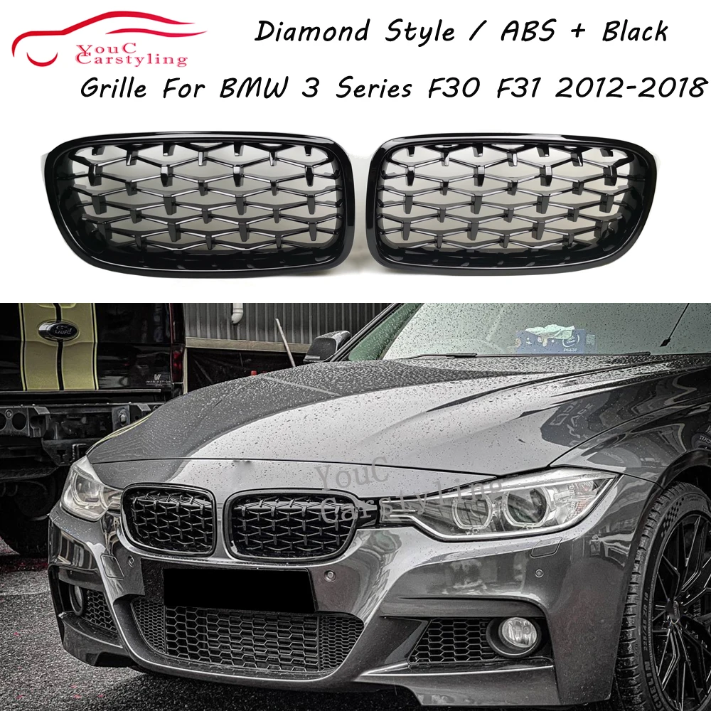 

F30 Diamond Style Front Kidney Grille For BMW 3 Series F30 Replacement Grill Mesh 2012 - 2018 320i 325i 328i 330i 335i