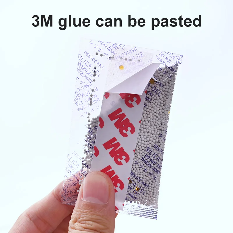 200g Stickable Calcium Chloride Desiccant Moisture Packs for Car Light Cat Food Christmas Gift Electronics Storage